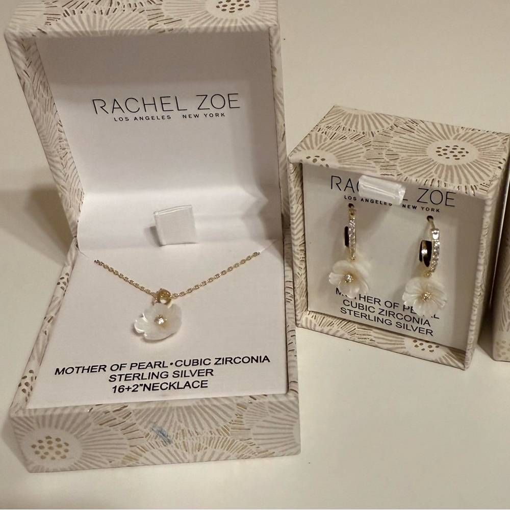 Rachel Zoe Gold and Silver Necklace and Earring Set